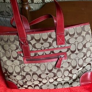 Coach Bag with Rich Red Interior
